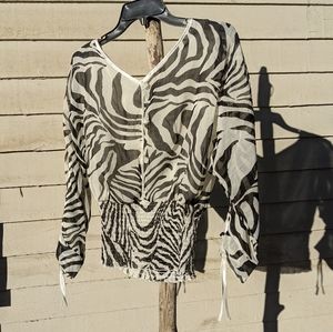 Zebra Sheer Top